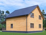 Дом из бруса 9х10 в полтора этажа