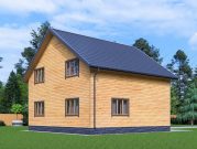 Дом из бруса 9х10 в полтора этажа