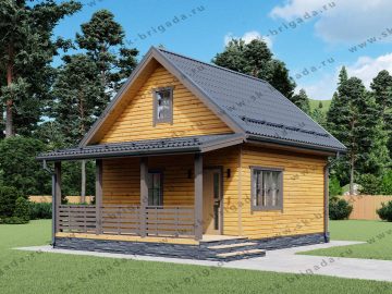 Каркасный дом 6х6 с мансардой