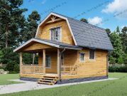 Каркасный дом 6х6 с ломаной крышей