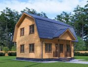 Дом из бруса 7х8 с ломаной крышей