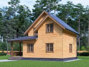 Проект дома 7 на 7 с террасой