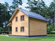 Полутораэтажный дом из бруса 8х8