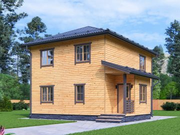 Шикарный дом из бруса 8,5х9 в 2 этажа