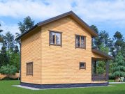 Дом из бруса 6х6 в 2 полных этажа