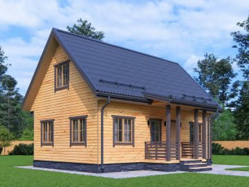 Дом из бруса 6х9 с мансардой