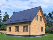 Брусовой дом 7 на 9 с мансардой