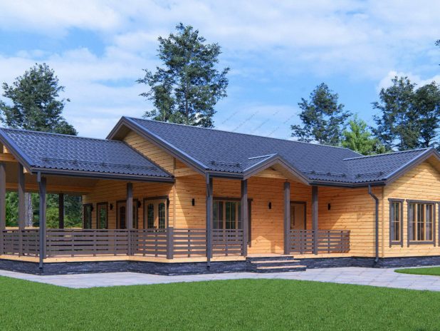 Одноэтажный дом из бруса 11х12 под ключ