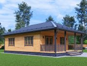 Одноэтажный дом из профилированного бруса 9х10