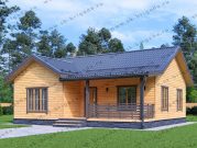 Каркасный дом 9х10 с террасой