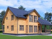 Двухэтажный дом из бруса 9 на 9