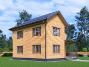 Двухэтажный дом из бруса 9 на 9