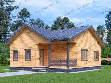 Каркасный дом 9х10 с террасой