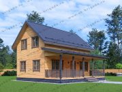 Каркасный дом 6х9 с террасой