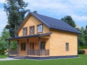 Двухэтажный дом из бруса 8 на 10