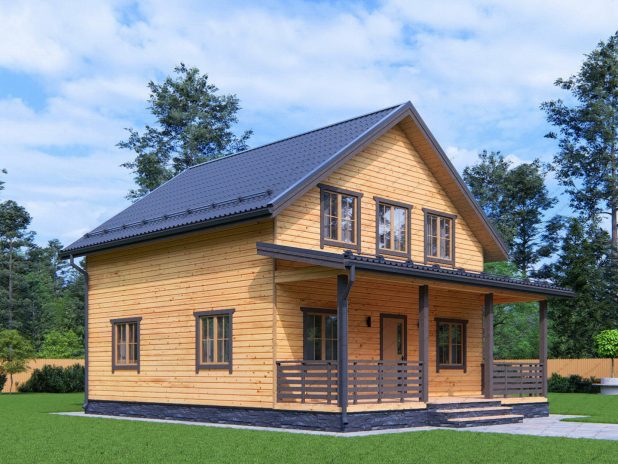 Двухэтажный дом из бруса 8х10 под ключ