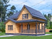 Каркасный дом 8х9 с террасой