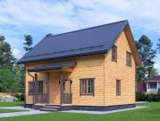 Проект дома 8х9 с террасой