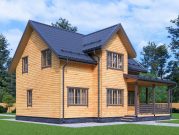 Проект дома 8 на 9 с террасой