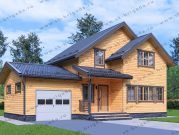 Двухэтажный каркасный дом 8х12 с гаражом