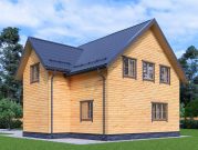 Дом из бруса 10х10 в полтора этажа