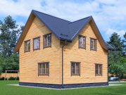 Полутораэтажный дом из бруса 10 на 10