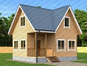 Одноэтажный дом 6х7 с мансардной крышей