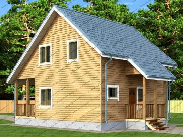 Проект дома из бруса 7,5х8