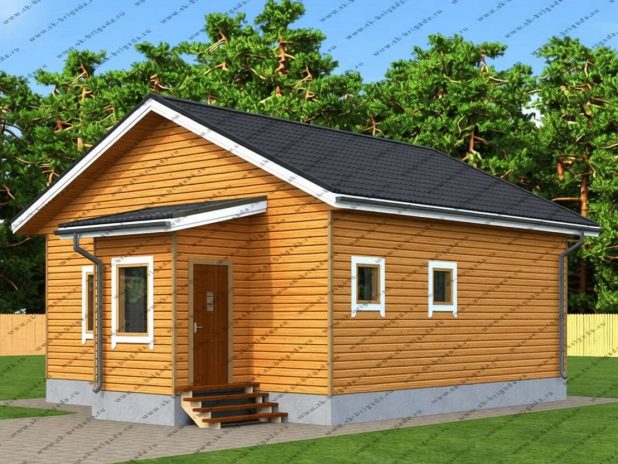 Одноэтажный дома из бруса «Лада» под ключ
