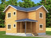 Проект двухэтажного дома с тремя спальнями