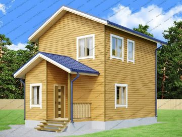 Двухэтажный дом из бруса 6 на 9