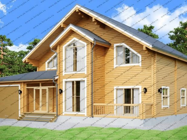 Дом из бруса 11х15 с гаражом под ключ