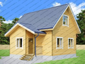 Садовый домик из бруса с туалетом и душем