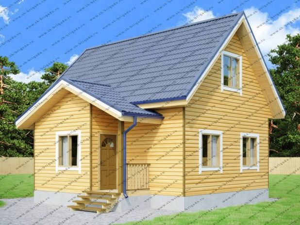 Садовый домик из бруса с туалетом и душем под ключ