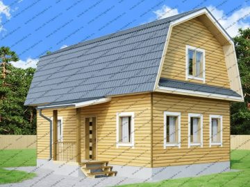 Русский деревенский дом из бруса 6х9