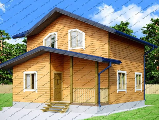 Дачный дом из бруса в 2 этажа под ключ