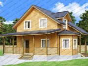 Дом из бруса с мансардой и котельной