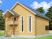 Двухэтажный дом 10х12 из бруса с террасой