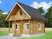 Дачный дом 6х7 с террасой