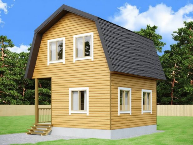 Сруб дома 6х6 из бруса под ключ