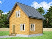 Дом из бруса 6х6 в полтора этажа