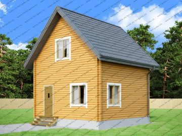 Дом из бруса 6х6 в полтора этажа