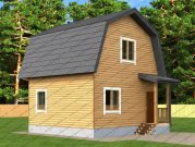 Деревянный дом 6х6 из бруса для постоянного проживания