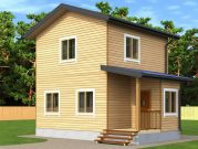 Двухэтажный дом из бруса 6х8