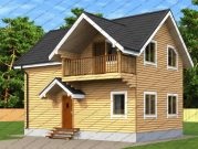 Дом-баня из бруса 6 на 9