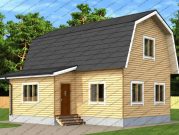 Дом 8 на 9 с ломаной крышей