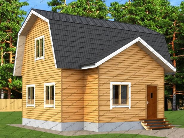 Садовый дом 6х8 из бруса с тамбуром под ключ