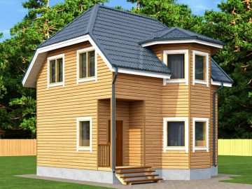 Двухэтажный дом из бруса 7 на 7