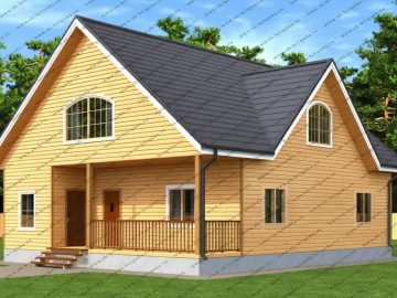 Дом из бруса 10х12 с мансардой