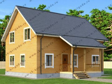 Дом из бруса 9х11 в полтора этажа с котельной